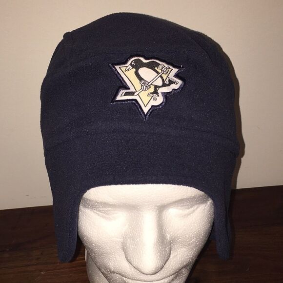 labatt’s Other - Labatts Beer Pittsburgh Penguins Blue Fleece helmet Ski Snowboard Beanie cap hat